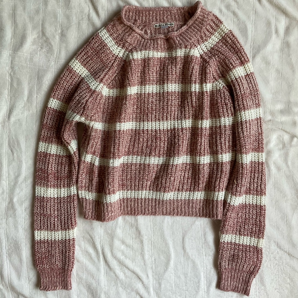 Striped crop sweater